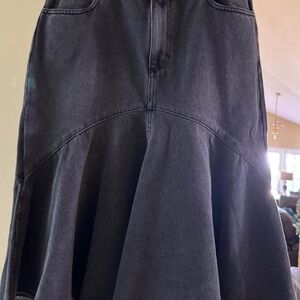 We The Free Women's Black Denim Fishtail Skirt